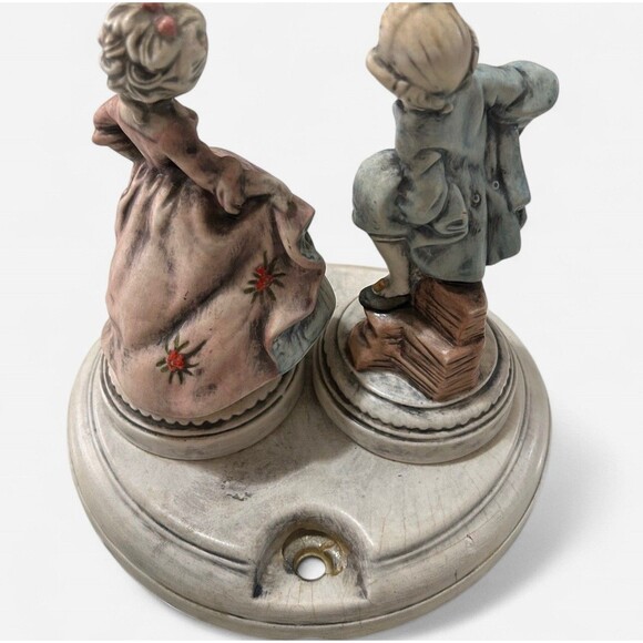 Vintage Holland Mold Victorian Hand Painted Lady & Gentleman Ceramic Figurines - Picture 7 of 7